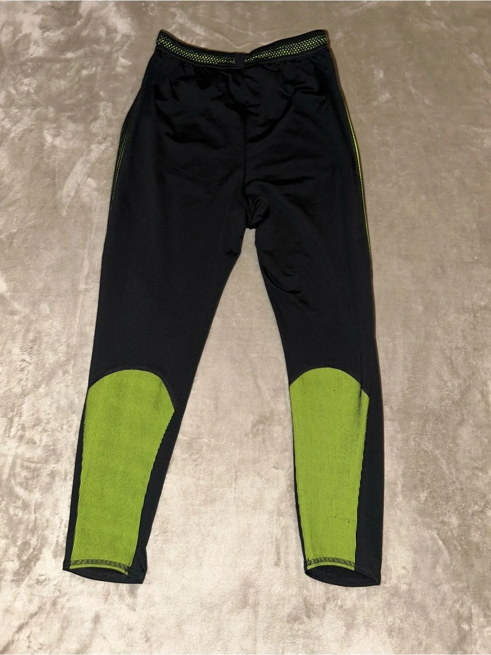 Kids XL Nike Black Joggers with Neon Yellow Swoosh